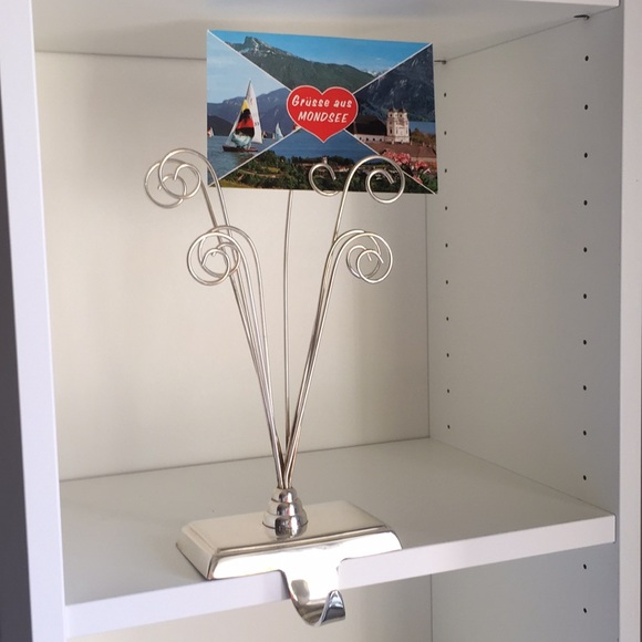 Silver Photo Greeting Cards Stocking Holder - Picture 10 of 14